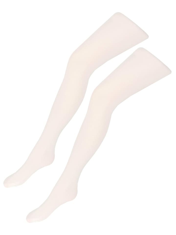 Mädchen Feinstrumpfhose Microfaser 40 DEN 2er Pack in ecru