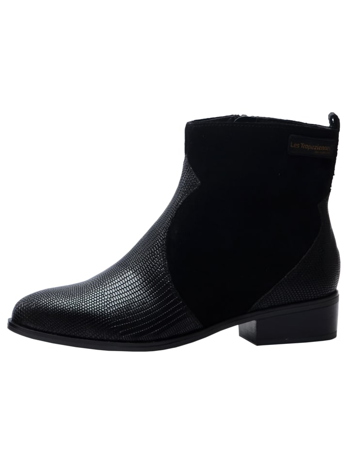 Lederstiefeletten „Sofia“ Schwarz