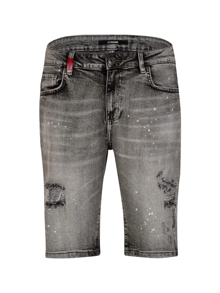 Denim Short in washed grey