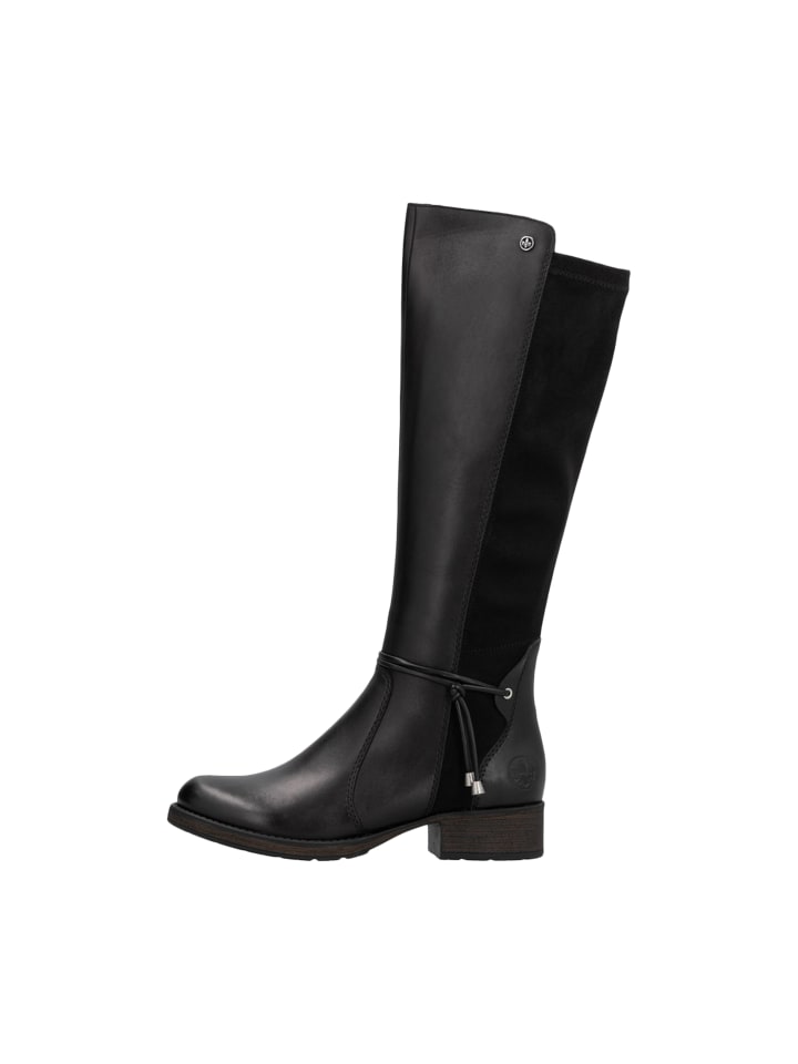 Cristallino-Lederstiefel Schwarz