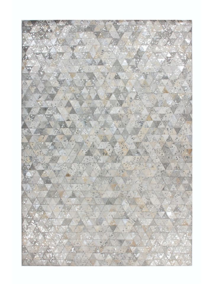 Flachgewebe Teppich Rasmus 410 in Grau Silber
