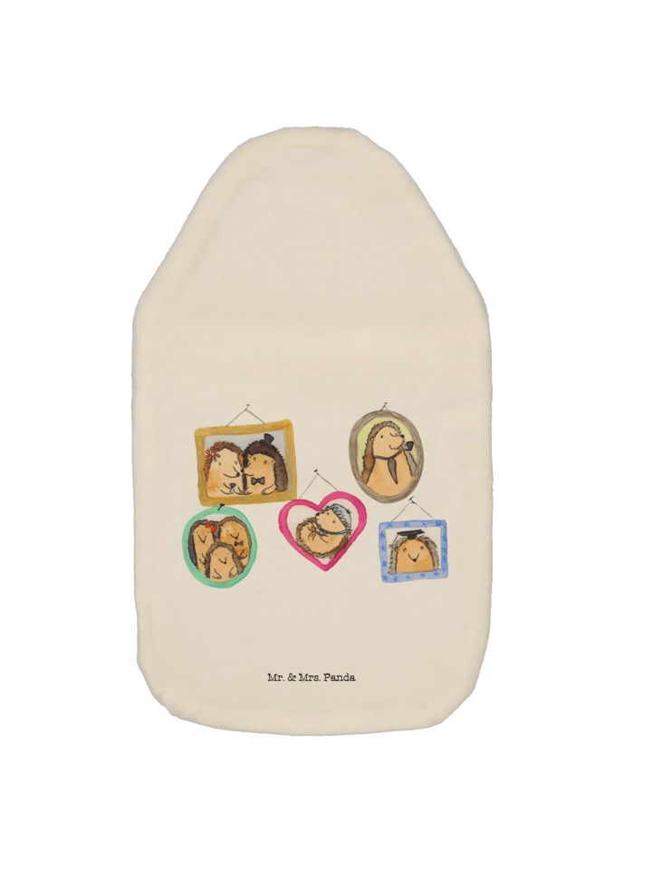 Wärmflasche Igel Familie ohne Spruch in Weiß
