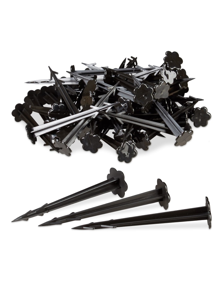 200x Erdnägel in Schwarz