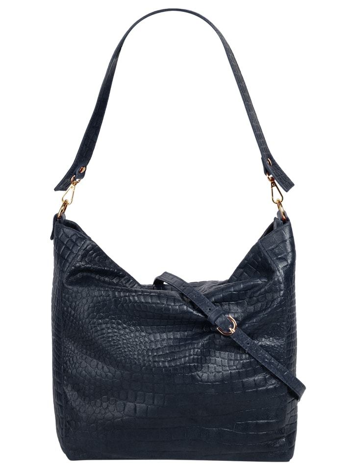 Shopper echt Leder in blau