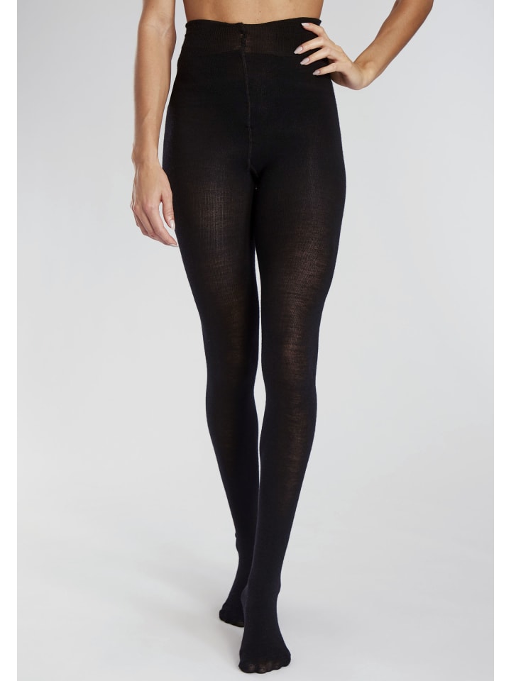 Strickstrumpfhose in 1x schwarz