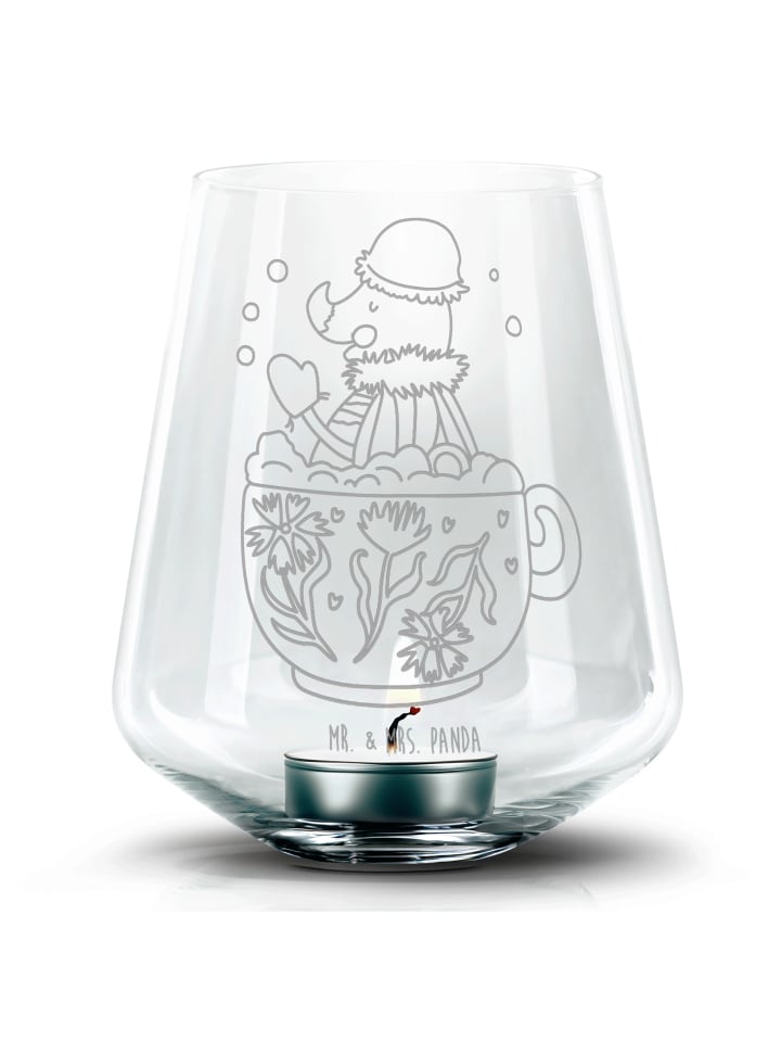 Windlicht Glas Nachtfalter Schaumbad ohne Spruch in Transparent
