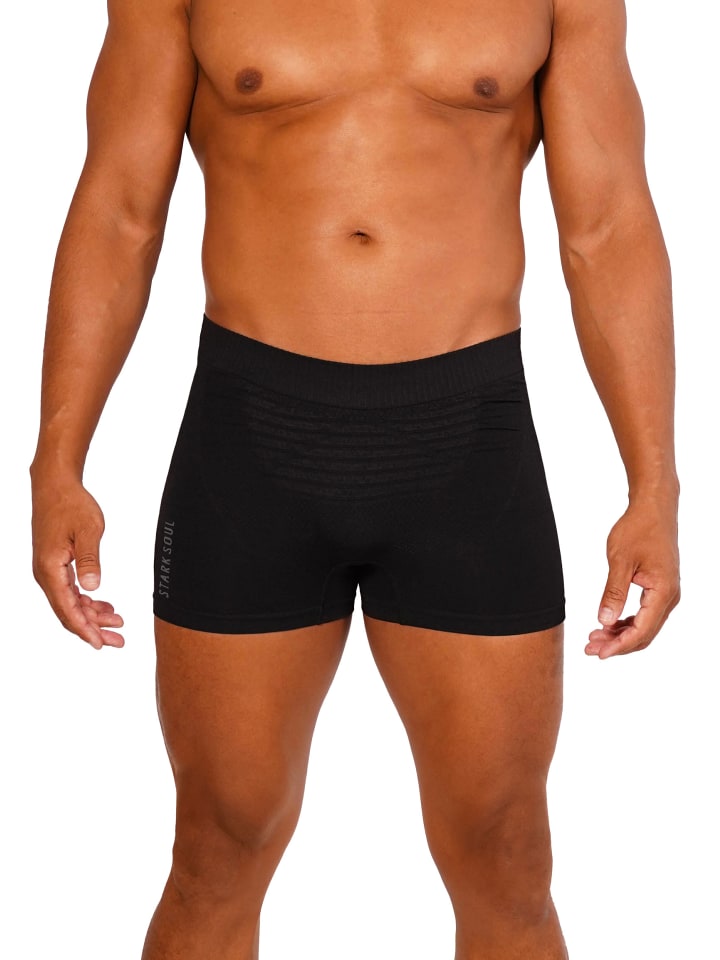 Sport Boxershorts PERFORMANCE Seamless Sportunterwäsche in schwarz