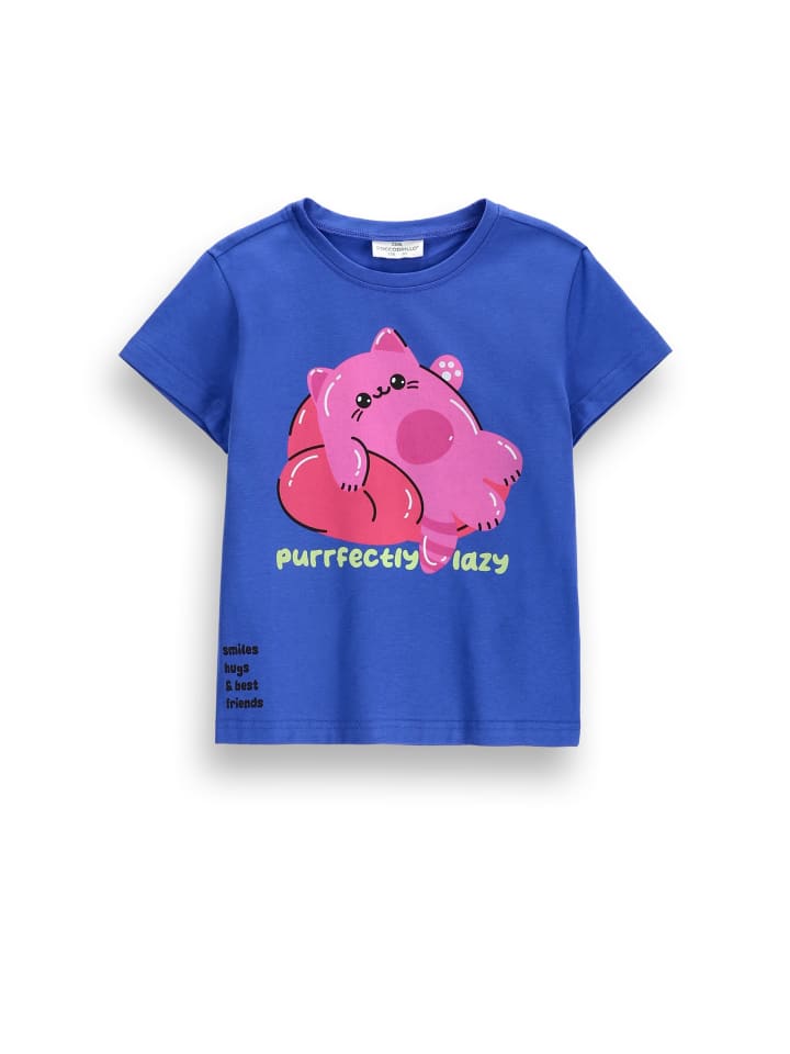 T-shirt mit kurzen Ärmeln in blau