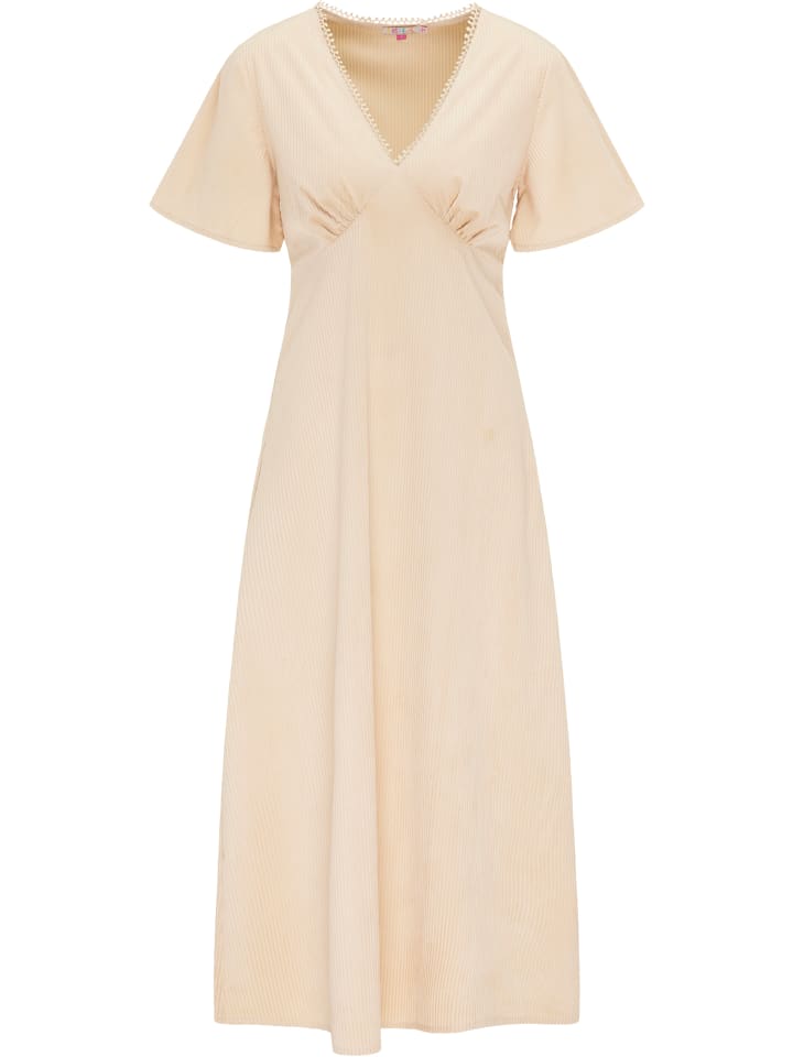 Damen Cordkleid in Hellcamel