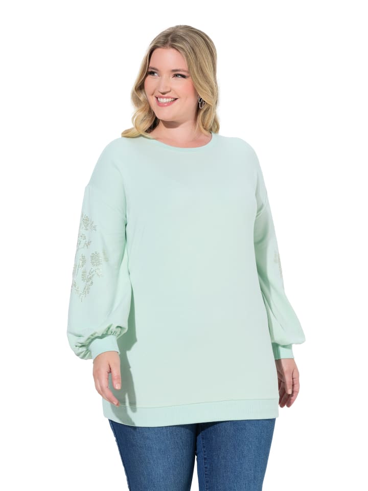 Sweatshirt in helles jadegrün