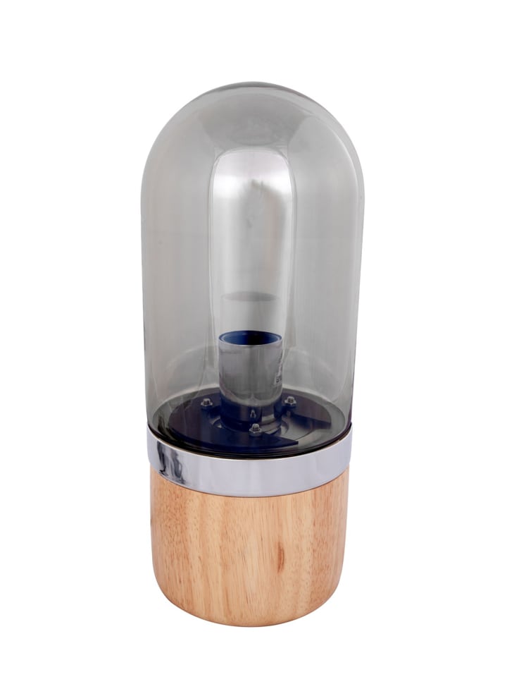 Tischlampe Malbi 525 in grau - holz