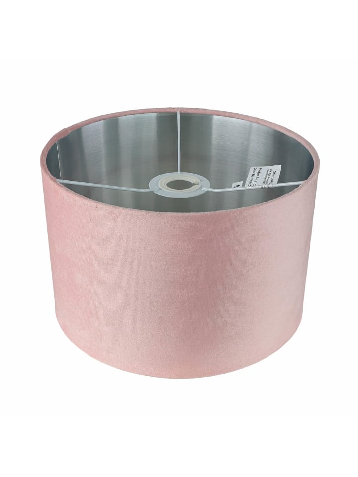 Lampenschirm Ø 28 x (H)18 cm in Pink Silber gebürstet