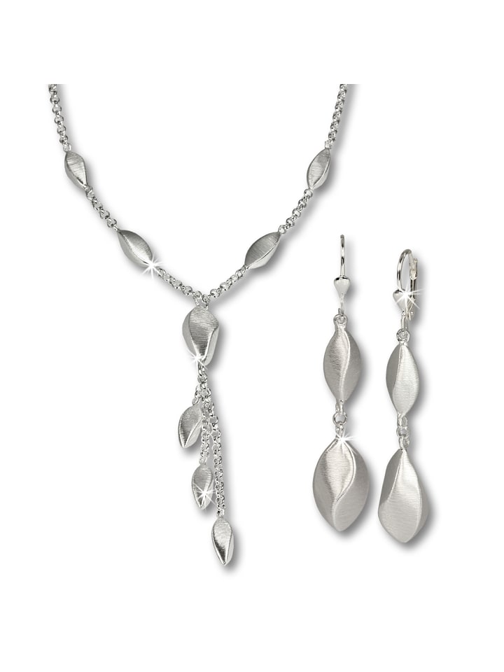 Schmuckset Tropfen 925 Sterling Silber