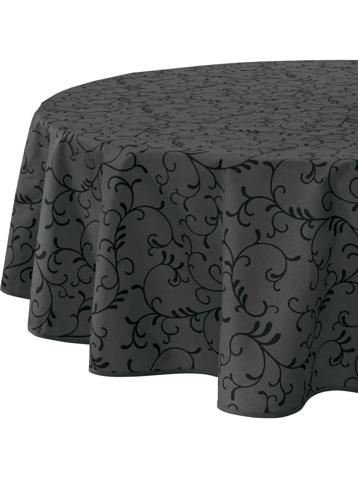 Baumwollmischung Tischdecke Essen in graphit
