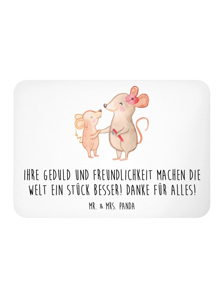 Magnet Erzieher-Dank mit Spruch in Weiß