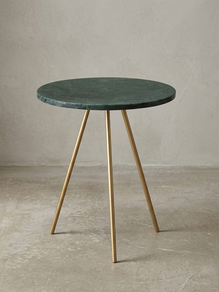 Beistelltisch | Marmor, 38x38x44cm, Gold, Dreibein
