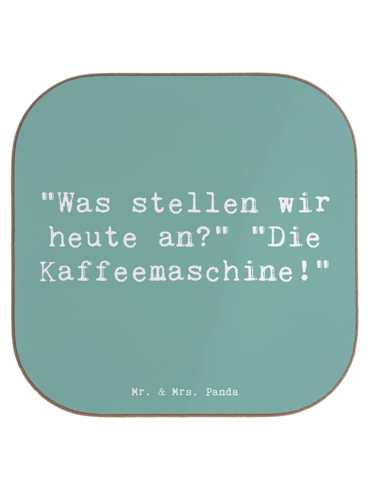 Glasuntersetzer Spruch Freude am Morgen mit Spruch in Meeresbrise