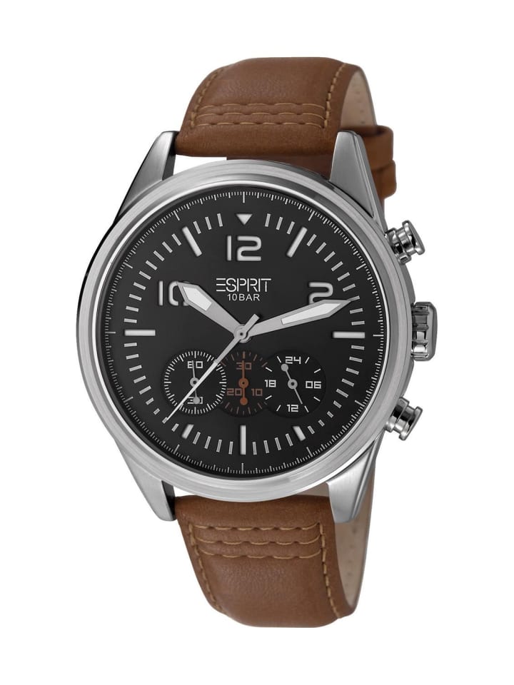 Esprit Quarzuhr Chester Chrono Brown in Braun/Silber/Schwarz
