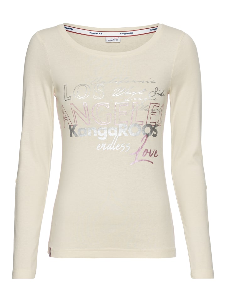 Langarmshirt in beige-pink