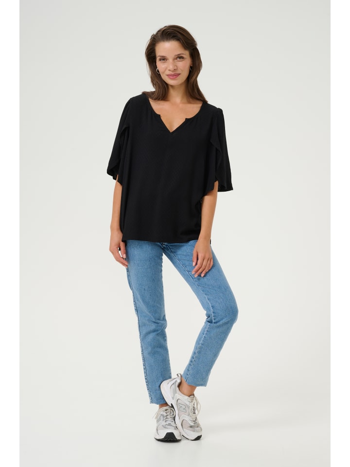 Bluse kurzarm KAmona Loose fit in Black Deep