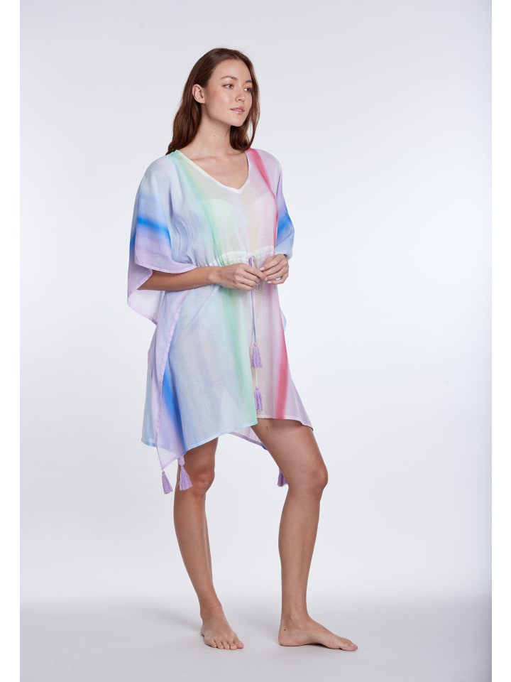 Poncho in bunt