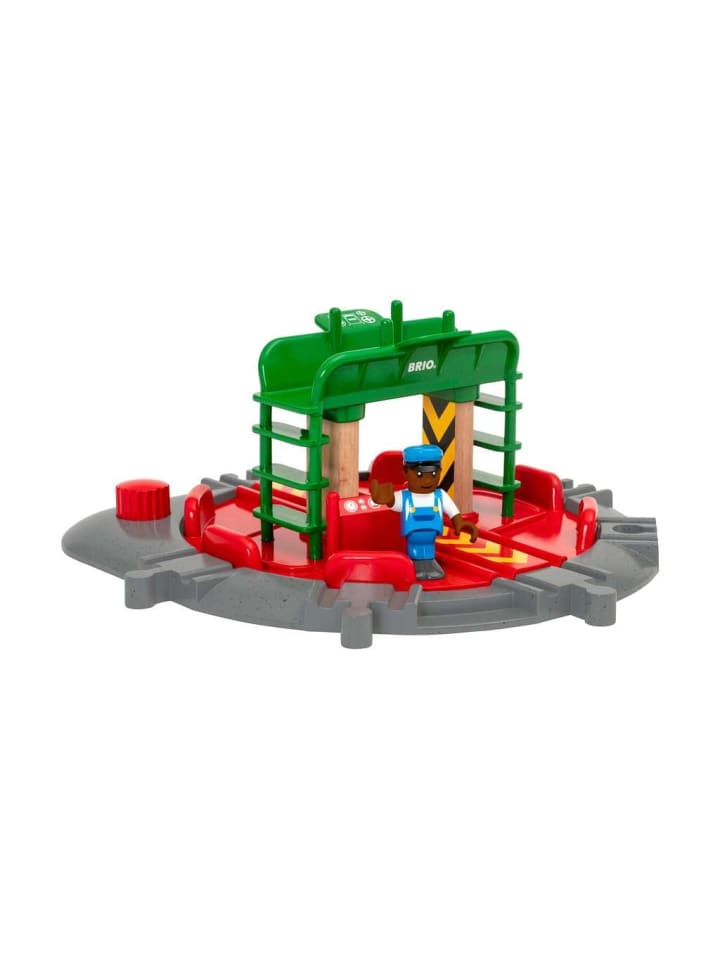 Brio Aktionsspiel Lok-Drehscheibe mit Kontrollbrücke in bunt