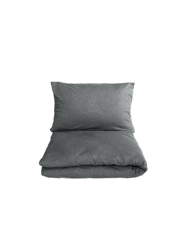 Bettwäsche 100% Baumwolle Jersey – Ganzjahresbettwäsche in Grau