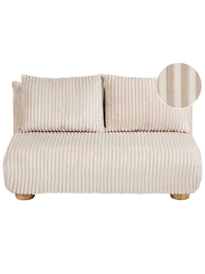 3-tlg Schlafsofa ABISKO in Weiß/Schwarz/Braun