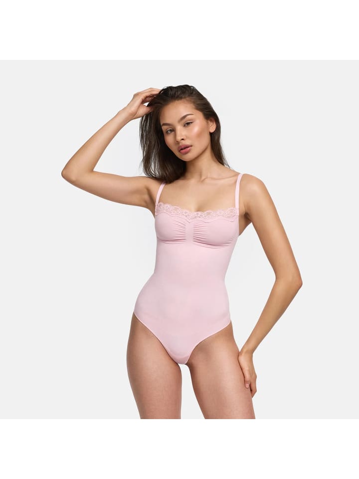Figurformender Body mit String in Babyrosa