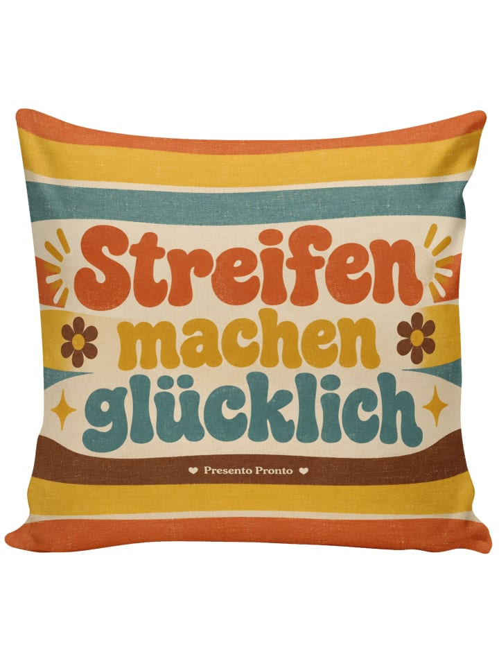 Kissen Kissenbezug retro Design mit Spruch in Weiß