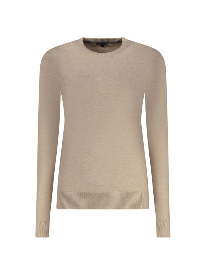 Beige Viskose Damen Pullover