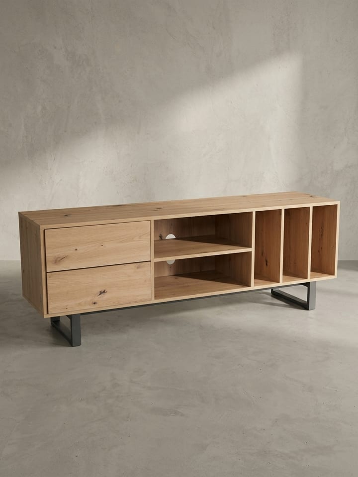 Lowboard Eiche-Dekor 150x55x40 cm TV-Kommode Modern, Design in Braun