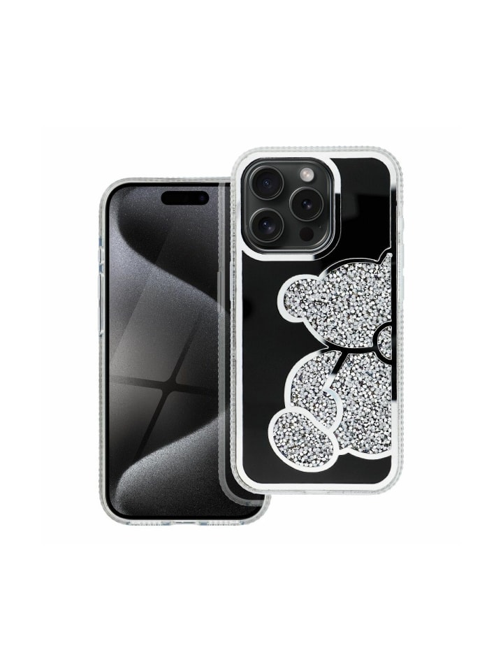 Teddy Bear Handyhülle kompatibel mit iPhone 16 Pro Silber in Silber