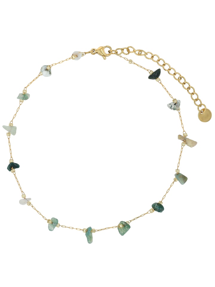 Damen Anhänger aus Edelstahl mit Perle in gold
