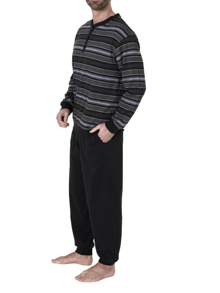 Pyjama Bündchen Kuschel interlock - 68328 in hellblau