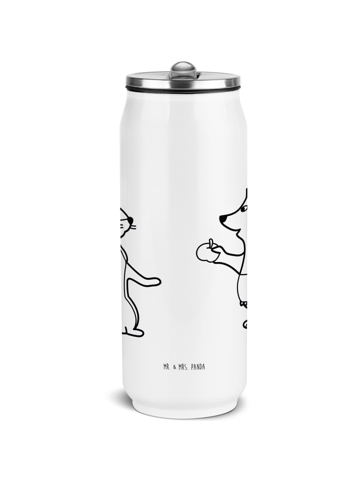 Trinkflasche Hase Igel ohne Spruch in Weiß