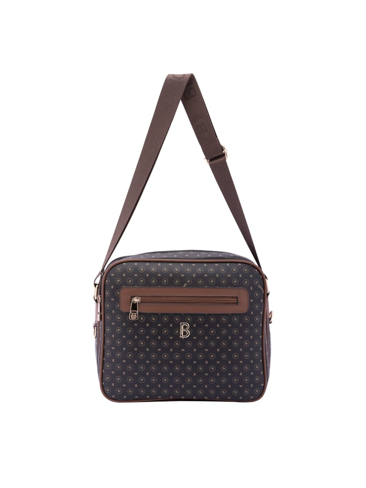 Umhängetasche in BLACK AND BROWN