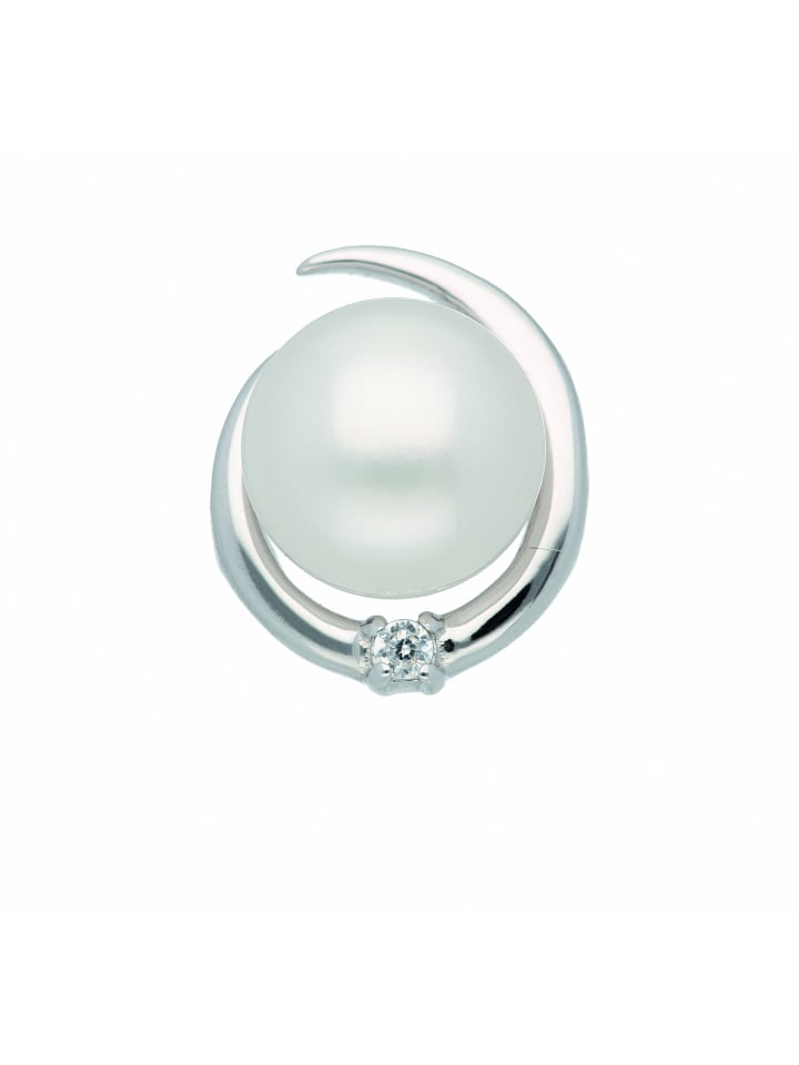 Damen 925 Silber Anhänger mit Zirkonia in silber