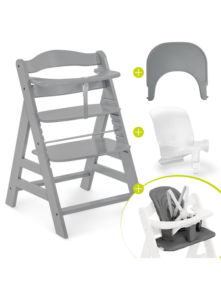 Hochstuhl Alpha Plus Black - im Sparset in gray