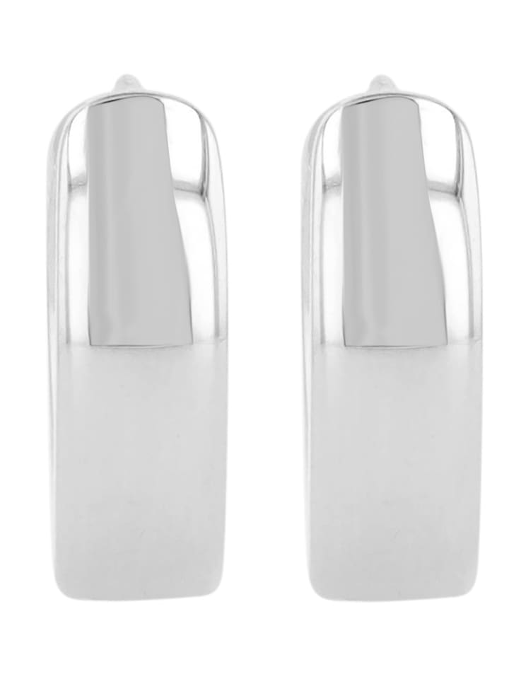 Damen Ohrringe – Klappcreole aus 925 Silber in silber