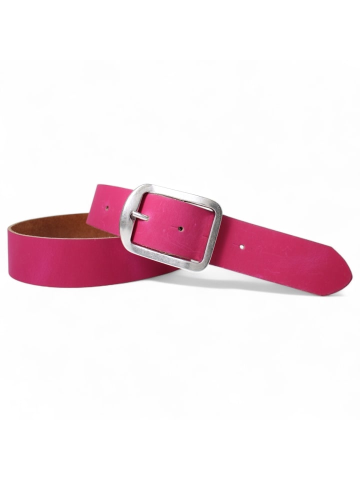 Ledergürtel in Pink