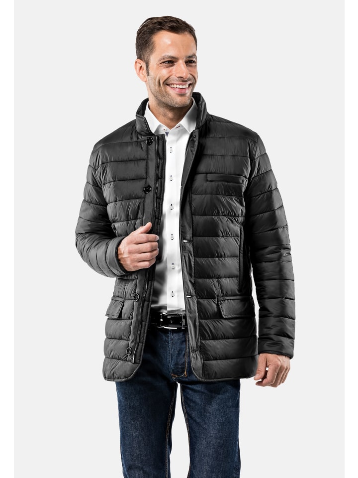 Steppjacke tailliert in schwarz