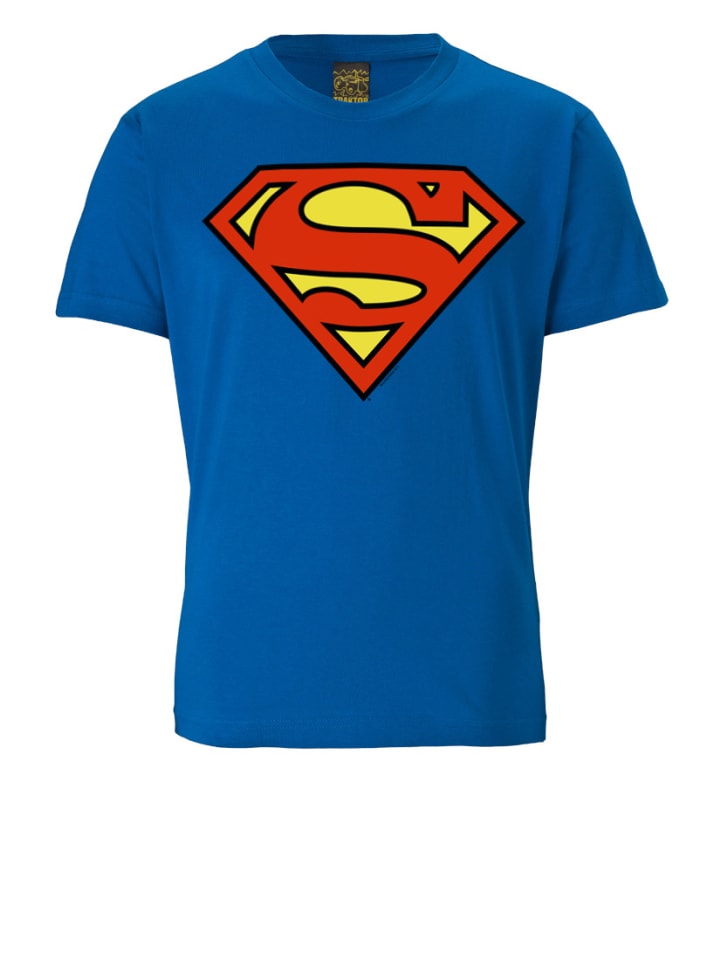 T-Shirt SUPERMAN - LOGO in blau
