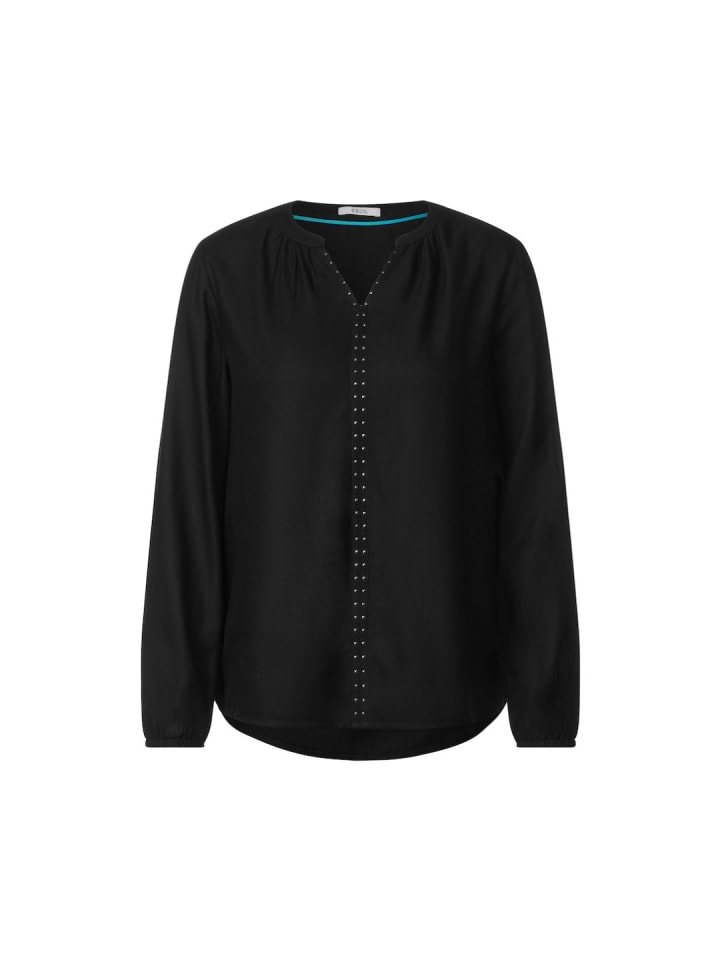 Langarmbluse in Black