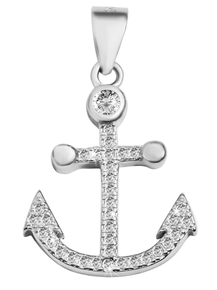 Damen Anhänger aus 925 Silber mit Zirkonia in silber