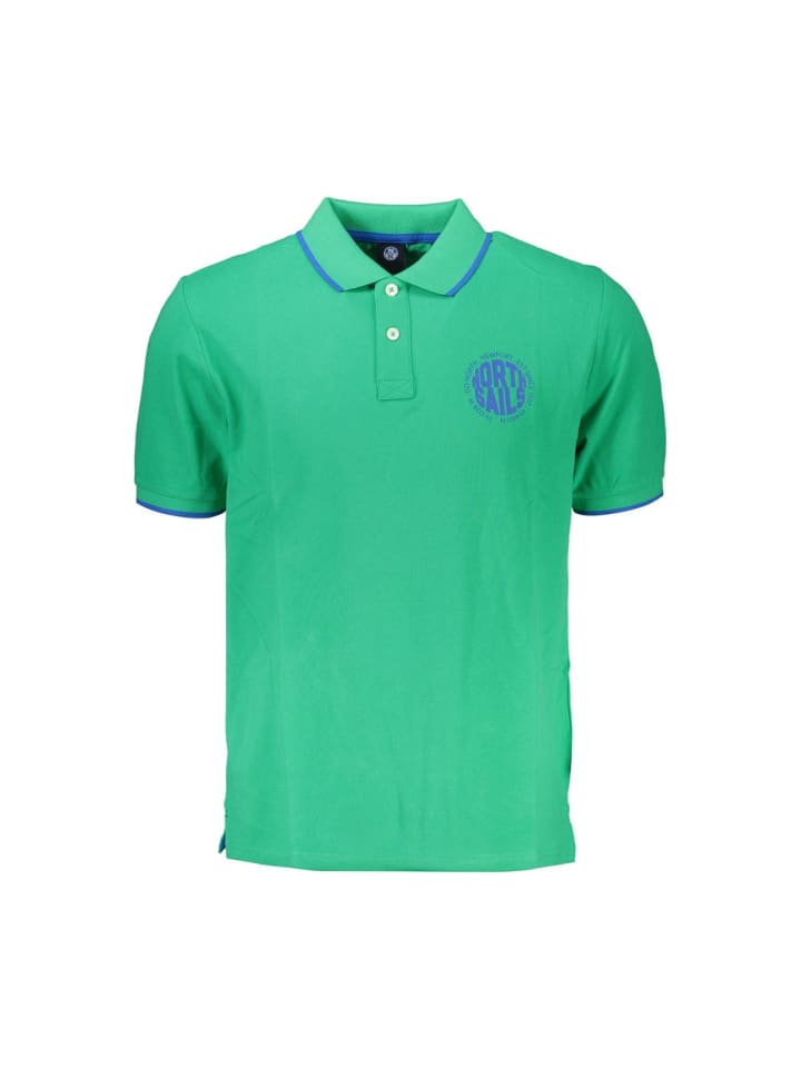 Grün Baumwolle Herren Polo Hemd