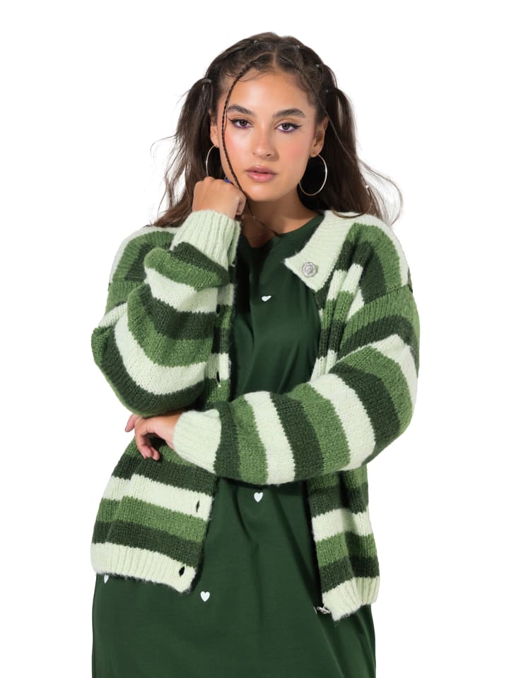 Strickjacke in kaktus