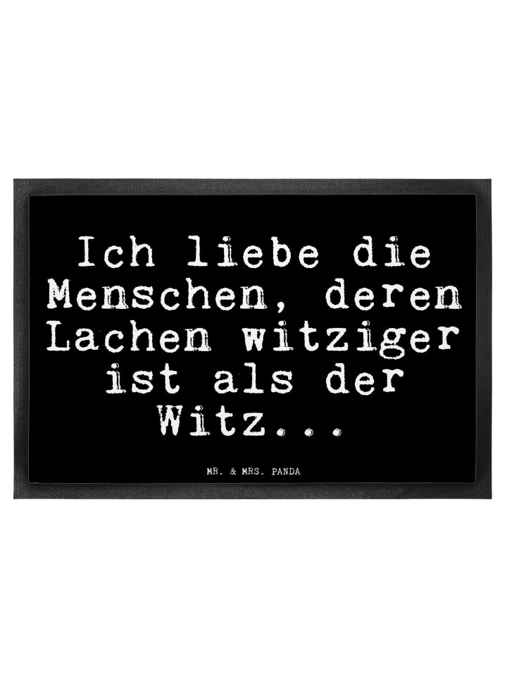 Abstreifer Ich liebe die Menschen,... mit Spruch in Schwarz