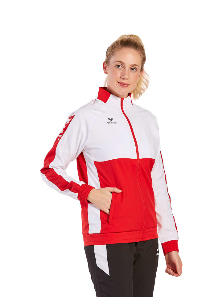 Damen Six Wings Präsentationsjacke in rot/weiss