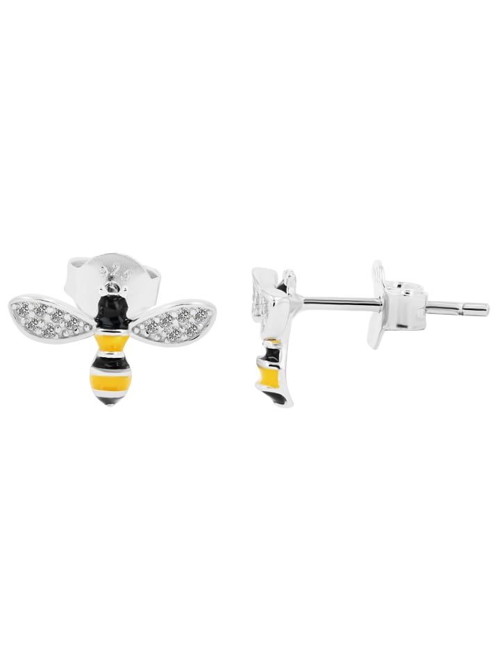 Kinder Ohrringe – Ohrstecker aus 925 Silber mit Zirkonia in silber